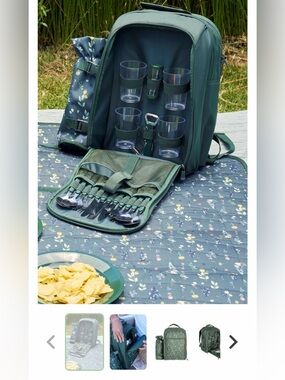 Picnic Backpack Set with Utensils and Cups